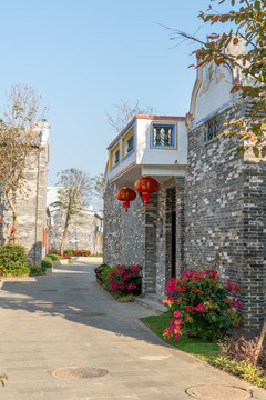 海南农村传统瓦屋风格建筑