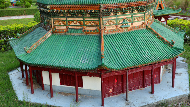 山西洪洞广胜寺飞虹塔景点模型