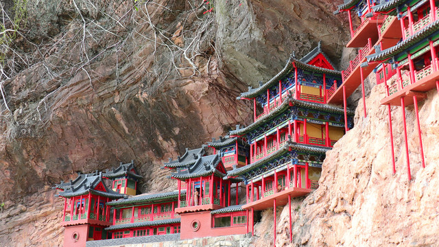 山西大同悬空寺模型