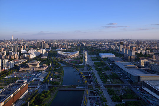 北京奥林匹克公园城市建筑风光