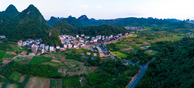 全景航拍阳朔历村