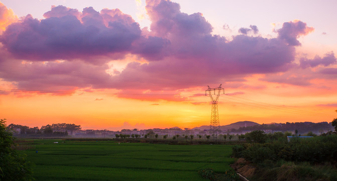 田园夕阳