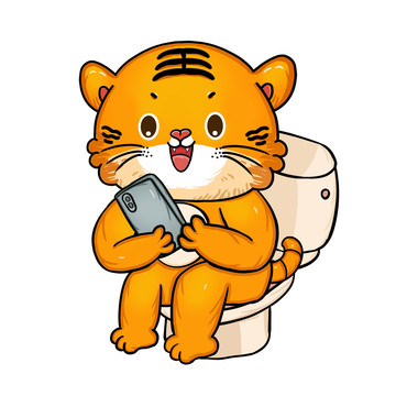 國(guó)潮老虎帶薪拉屎