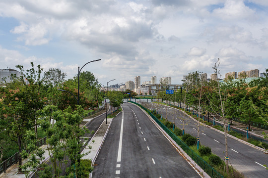 杭州地面道路素材