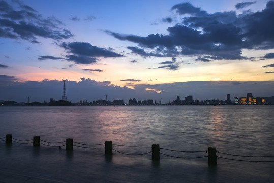 厦门海湾黄昏