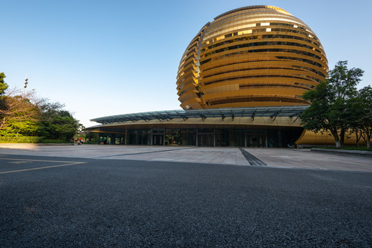 杭州钱塘新城城市阳台建筑风光