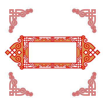 蒙古族邊框