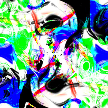 時尚抽象油畫印花