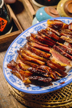 中式国风美食腊肉
