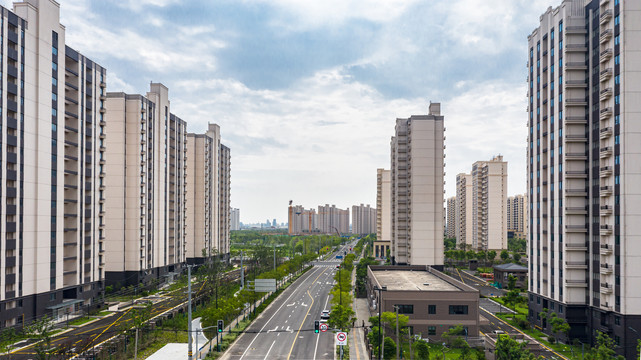 上海宝山区新顾城新建住宅航拍