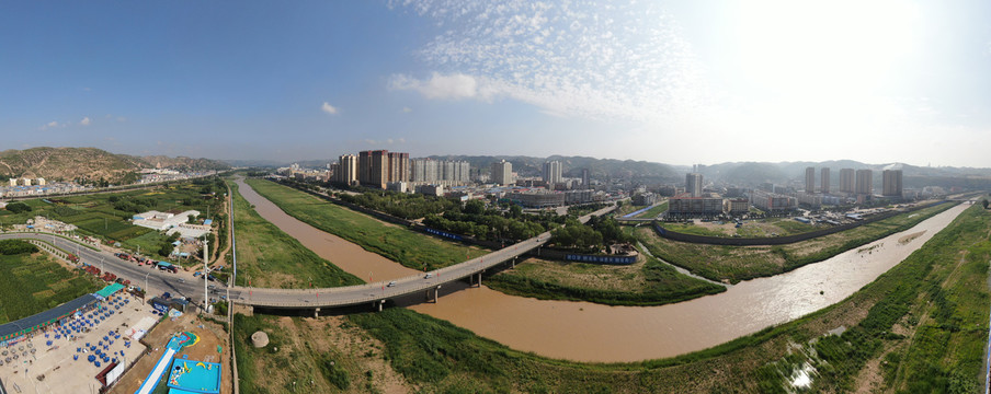 米脂县东面拍摄全景