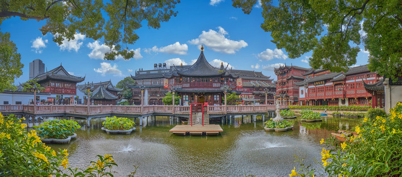 上海豫园高清宽幅大图