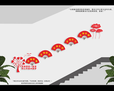 樓梯間民族團(tuán)結(jié)文化墻