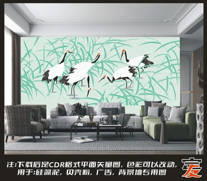 仙鶴背景
