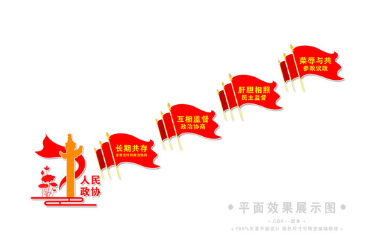 人民政協(xié)樓梯文化墻