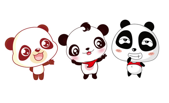 原創(chuàng)手繪卡通熊貓動物插畫圖片