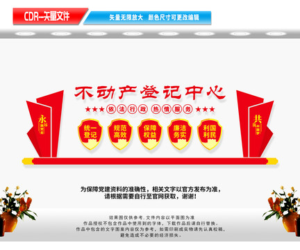 不動產(chǎn)登記中心文化墻