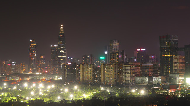 深圳科技园建筑沙河西路夜景