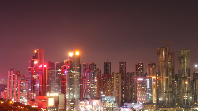 深圳科技园建筑沙河西路夜景
