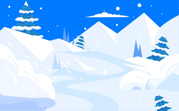 冬奧會滑雪項目人物冬天戶外插畫