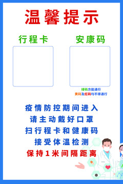 安康碼行程碼海報