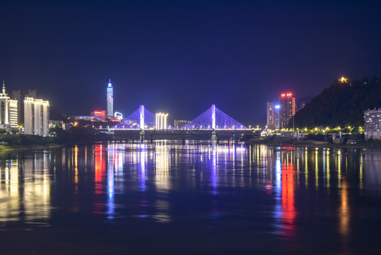 福建南平延平区城市夜景