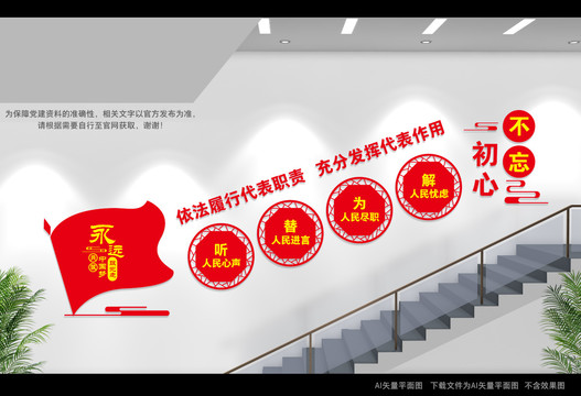 黨代表樓道文化墻