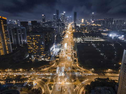 南京城市建筑群夜景