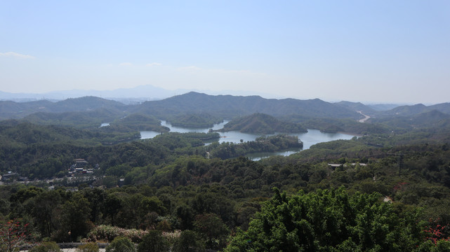 惠州高榜山红花湖鸟瞰