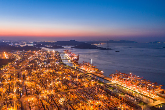 宁波舟山港夜景