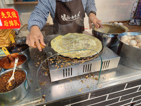 天津古文化街煎饼果子