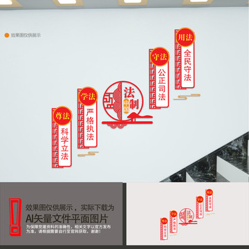 樓梯法治文化墻