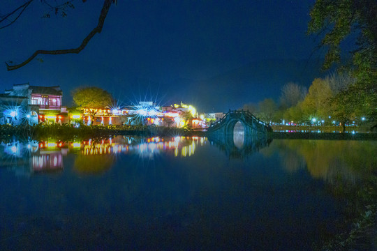 唯美安徽宏村夜景