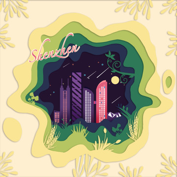 上海建筑插畫