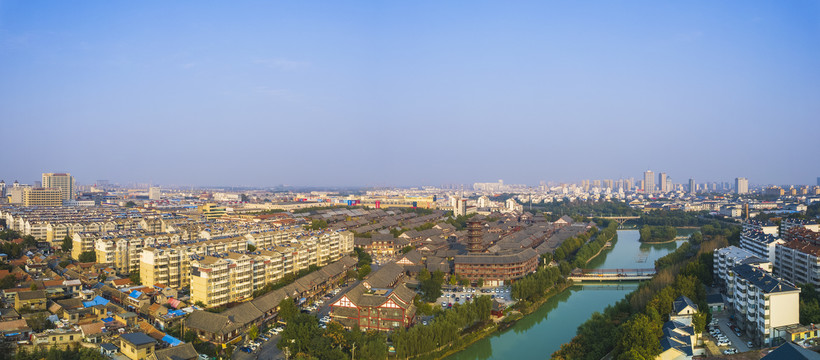 青州南阳河风景区城市风光