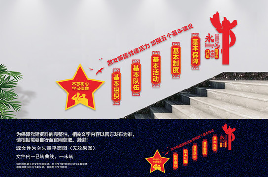 五個基本樓梯間文化墻
