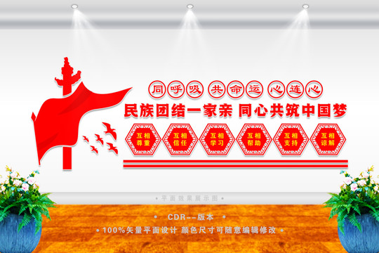 民族團結展板