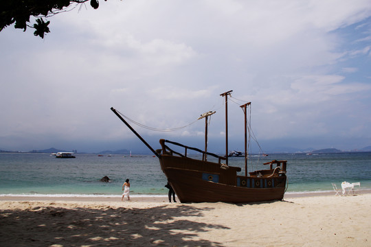 三亚海滩帆船