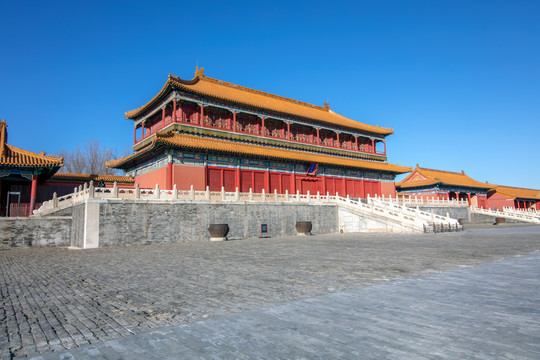 中国北京故宫里的古建筑弘義阁