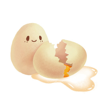雞蛋食物手繪插畫插圖素材