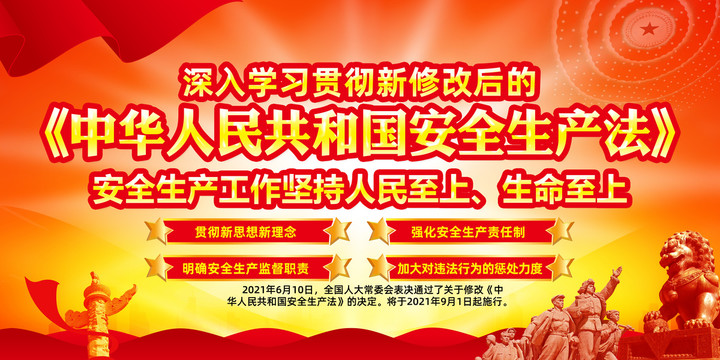新安全生產(chǎn)法展板