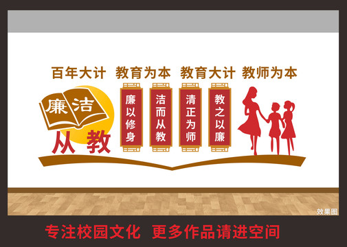 廉潔從教文化墻