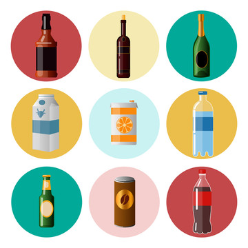 多种饮品创意设计插图