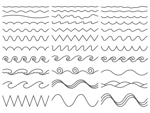 各式波浪纹素材