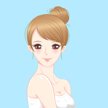 可愛(ài)大眼美女插圖