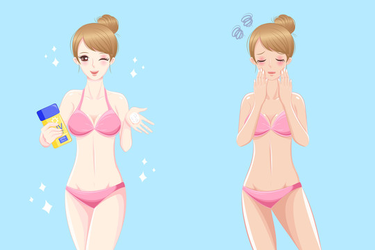 少女防曬保持美白肌膚插圖