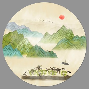 山水紋