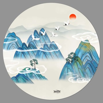 國(guó)潮山水