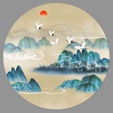 國潮水墨插畫