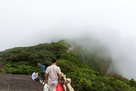 广西桂林猫儿山山顶风光